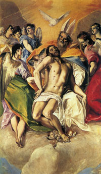 El Greco, TRÓJCA ŚWIĘTA BOLEŚCIWA, 1577-79, Prado Madryt