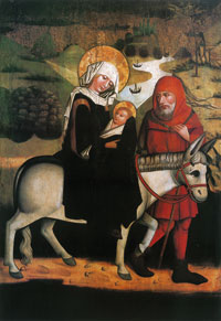 Malarz Małopolski, Ucieczka do Egiptu, ok. 1460 r., Muzeum Narodowe, Kraków