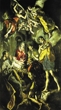 El Greco, Pokłon Pasterzy, 1612-1614, Prado Madryt